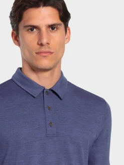 Best Rewoolution FLIP - polo in merino jersey 190 gr per uomo in colore blu