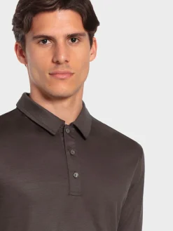 Hot Rewoolution FLIP - polo in merino jersey 190 gr per uomo in colore marrone