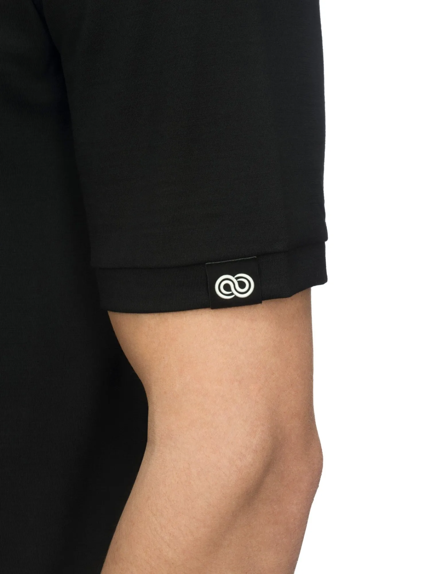Online Rewoolution FLIP - polo in merino jersey 190 gr per uomo in colore nero