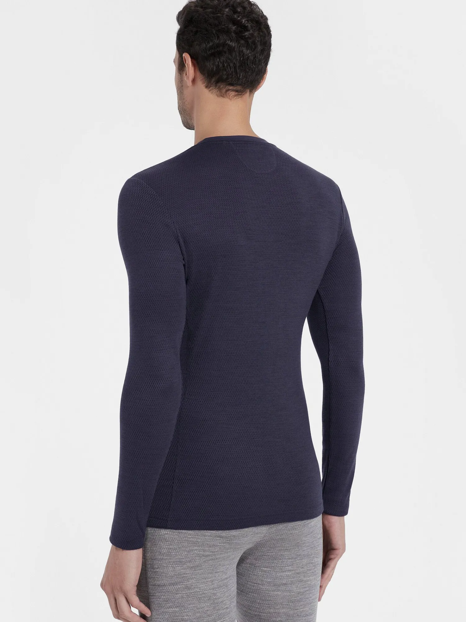 Clearance Rewoolution FURUD - t-shirt in merino mesh 180 gr per uomo in colore blu