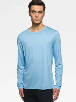 Discount Rewoolution GRAB - t-shirt in merino jersey 140 gr per uomo in colore blu