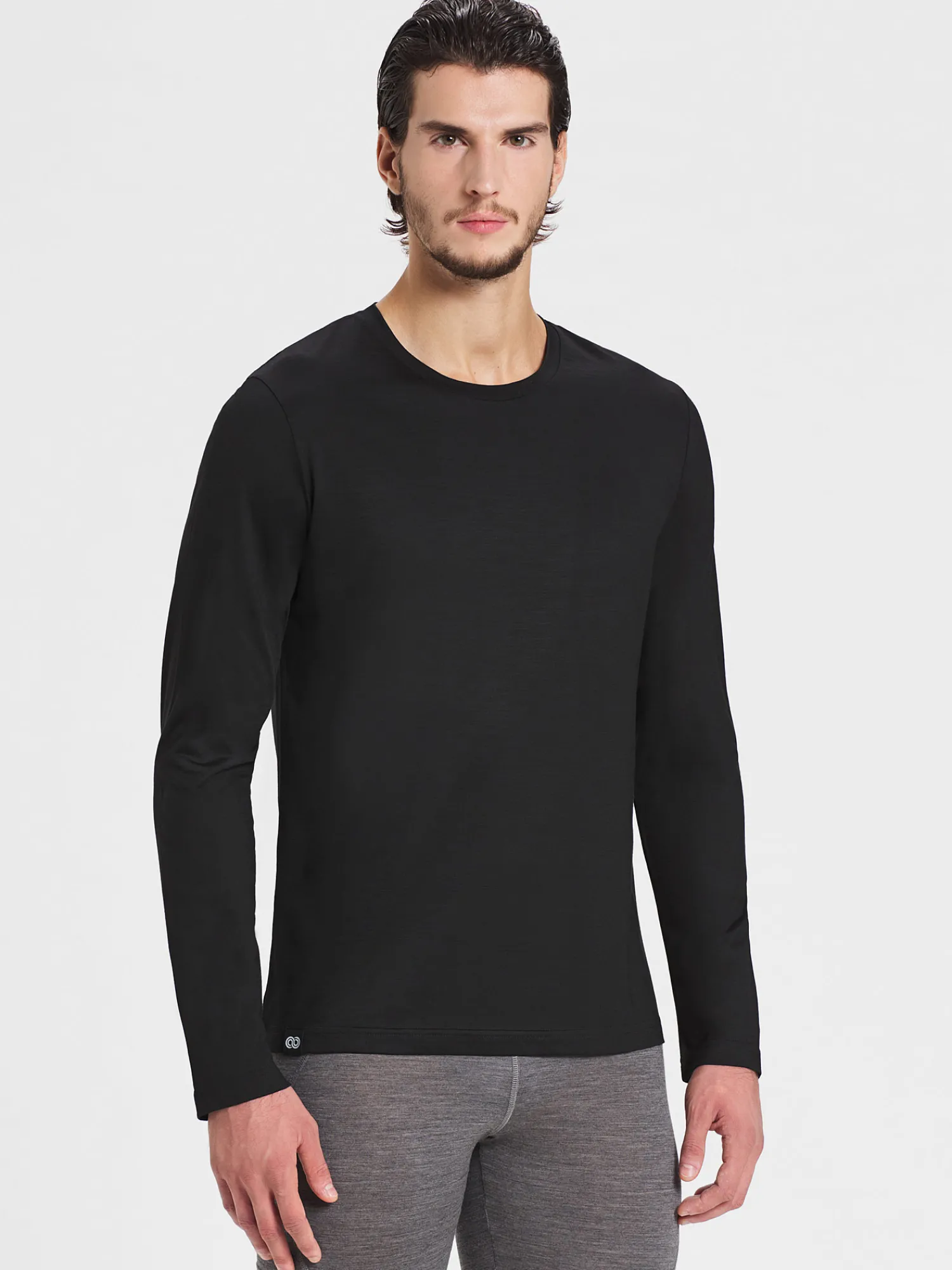 Outlet Rewoolution GRAB - t-shirt in merino jersey 140 gr per uomo in colore nero