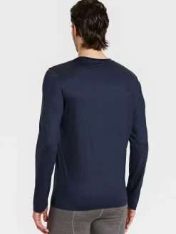 Online Rewoolution GRAB - t-shirt in merino jersey 140 gr  per uomo in colore blu
