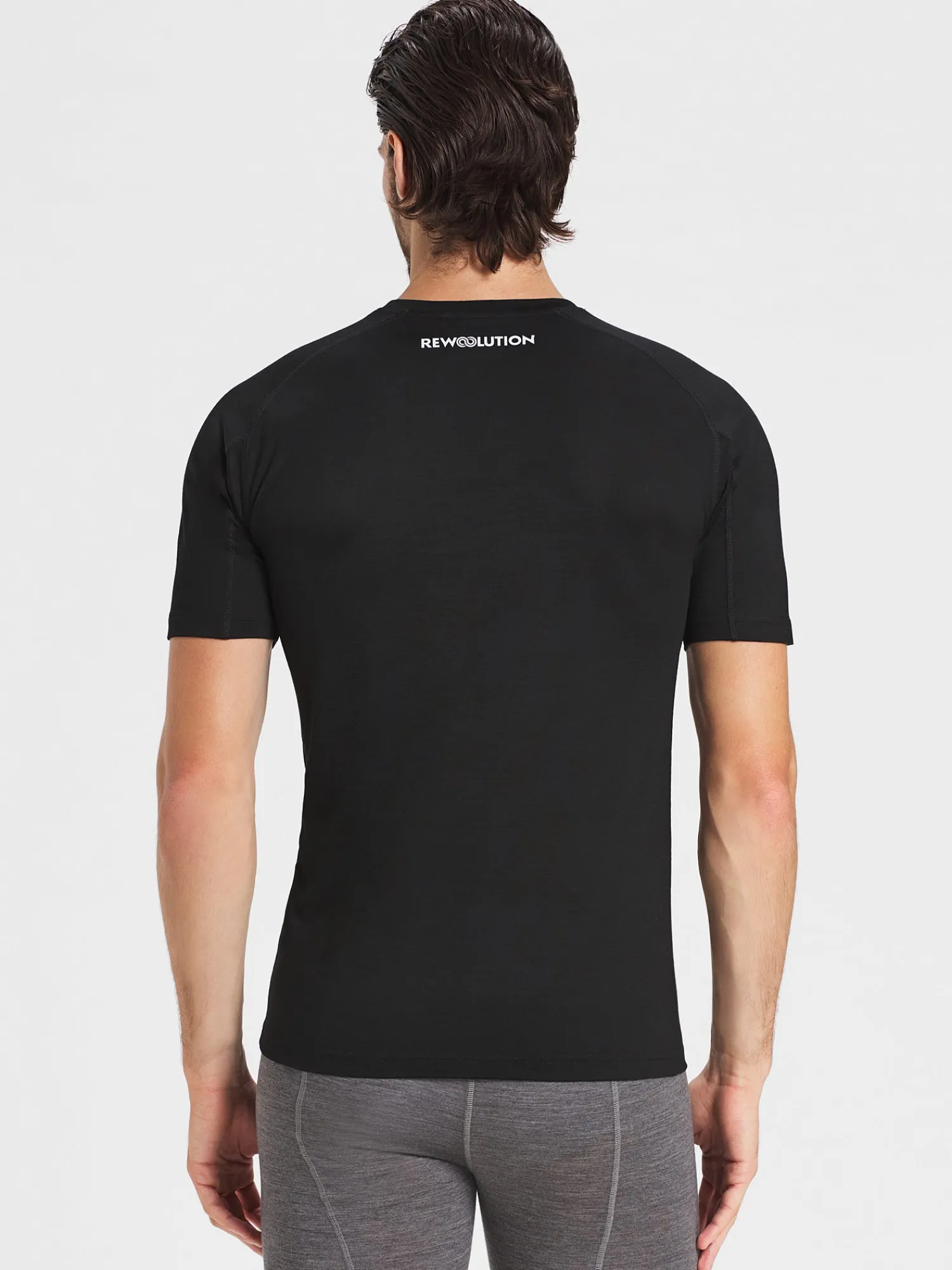 Hot Rewoolution HERO - t-shirt in merino jersey 140 gr per uomo in colore nero