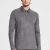 Outlet Rewoolution INDY - polo in merino jersey 190 gr per uomo in colore grigio