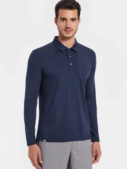 New Rewoolution INDY - polo in merino jersey 190 gr per uomo in colore blu