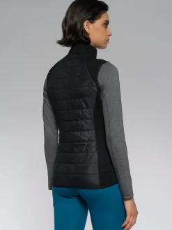 Online Rewoolution IRIS - giacca in merino punto roma 280 gr per donna in colore nero