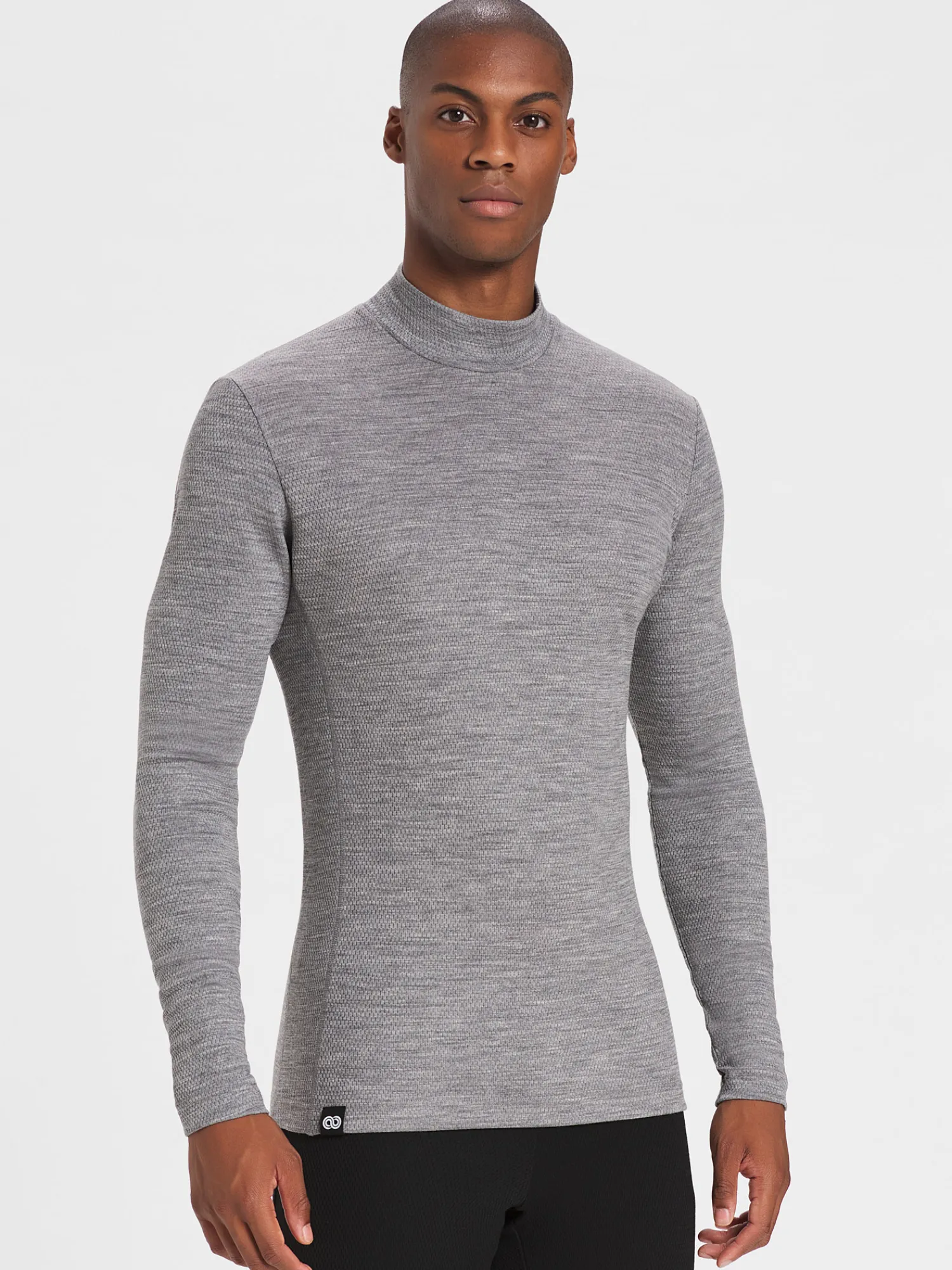 Online Rewoolution ISLAND - t-shirt in merino mesh 180 gr per uomo in colore grigio