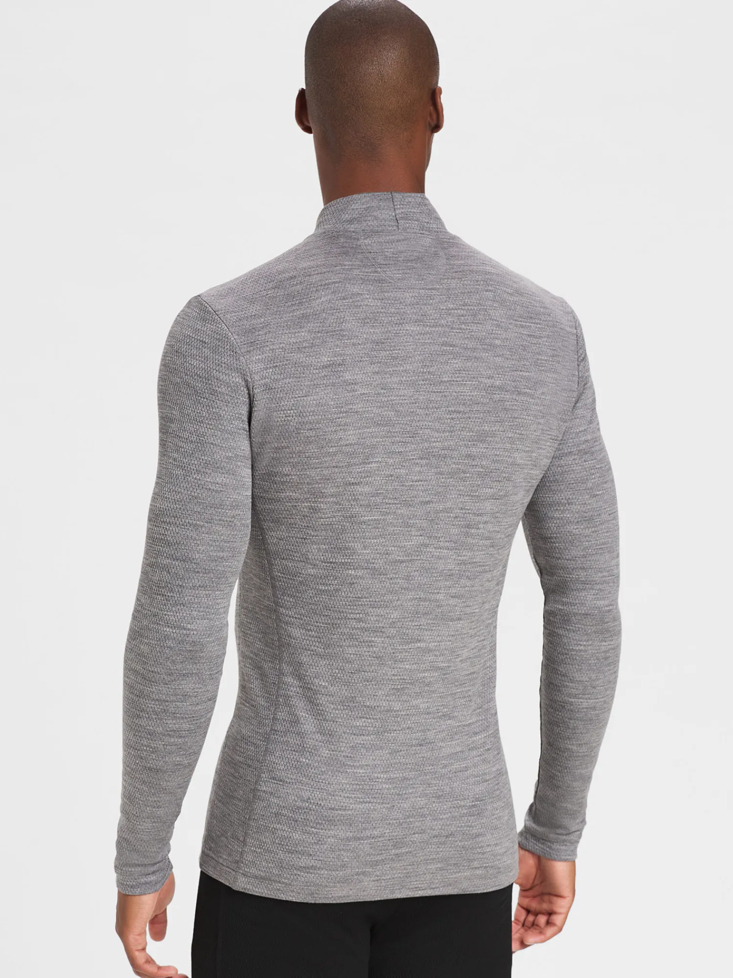 Online Rewoolution ISLAND - t-shirt in merino mesh 180 gr per uomo in colore grigio