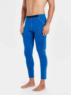 Outlet Rewoolution JOHNNY - leggings in merino jersey 140 gr per uomo in colore blu