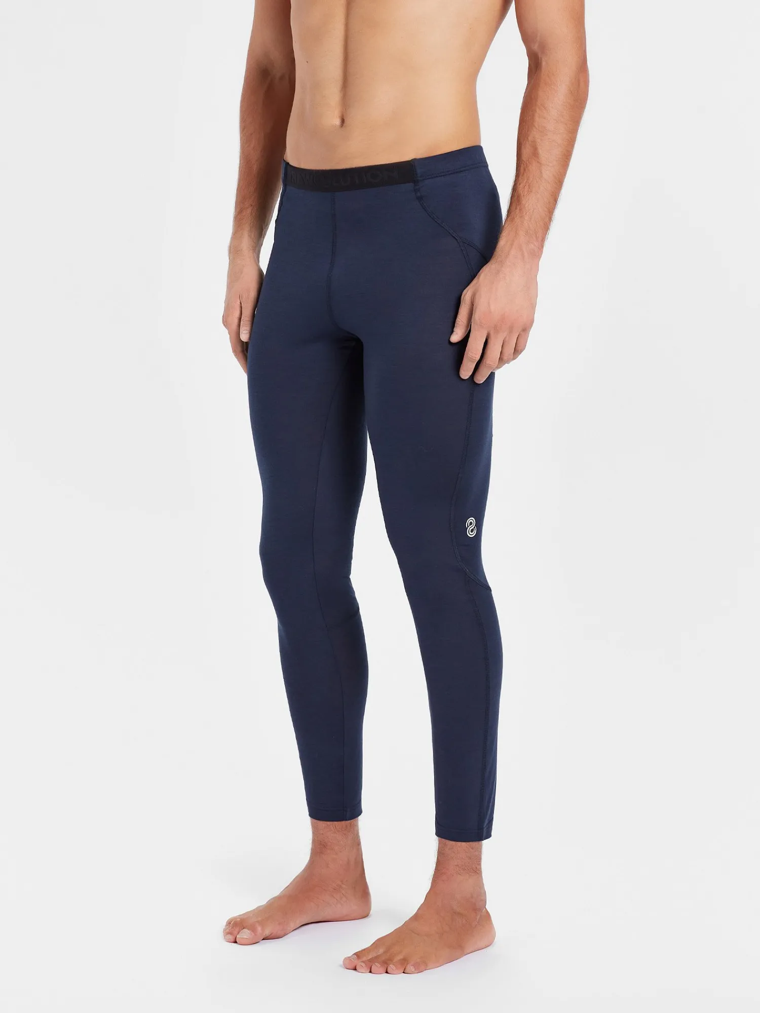 New Rewoolution JOHNNY - leggings in merino jersey 140 gr per uomo in colore blu
