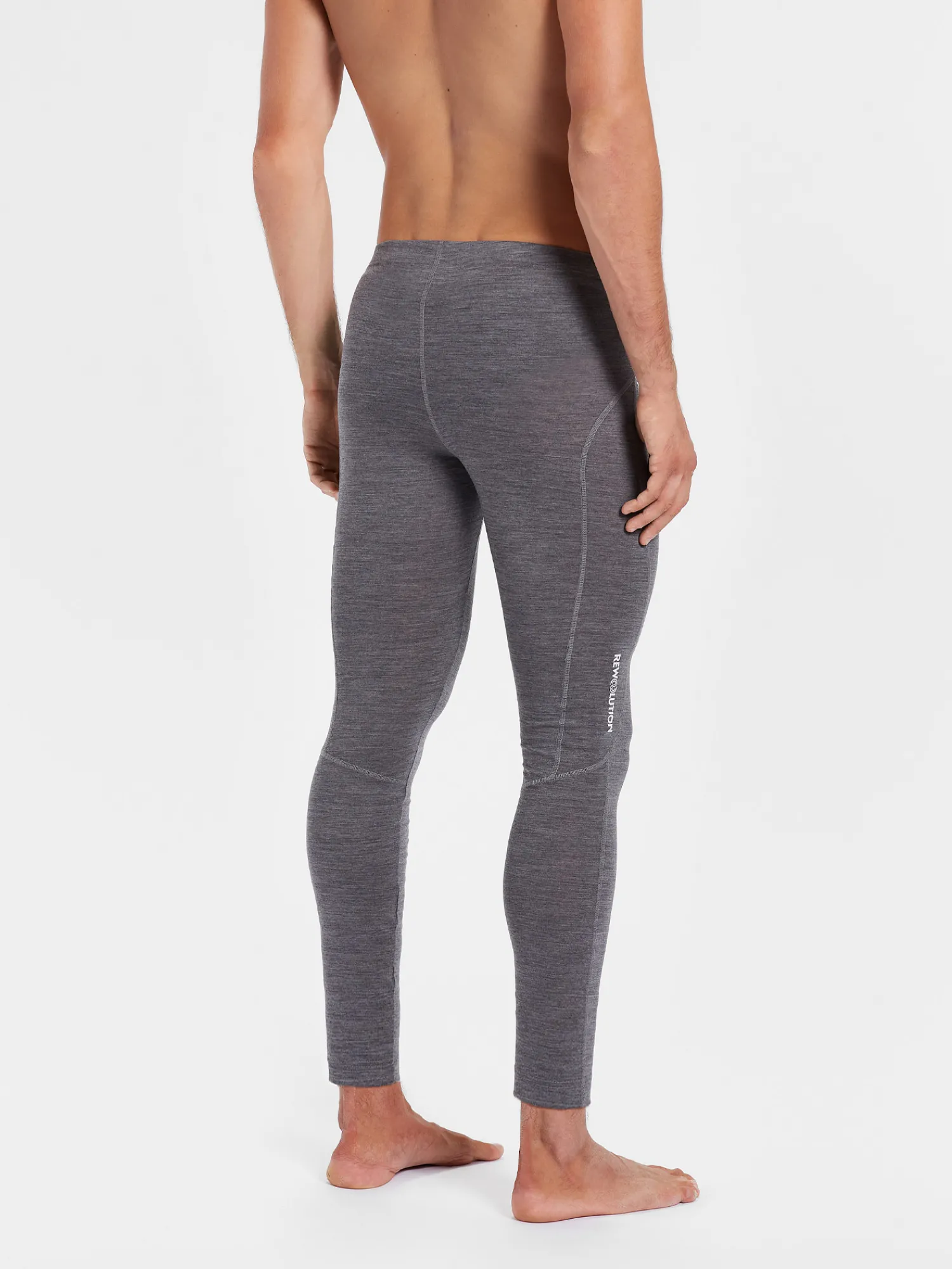 Sale Rewoolution JOHNNY - leggings in merino jersey 140 gr per uomo in colore grigio
