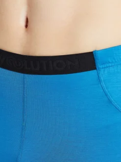 Discount Rewoolution JOHNNY - leggings in merino jersey 140 gr per uomo in colore blu