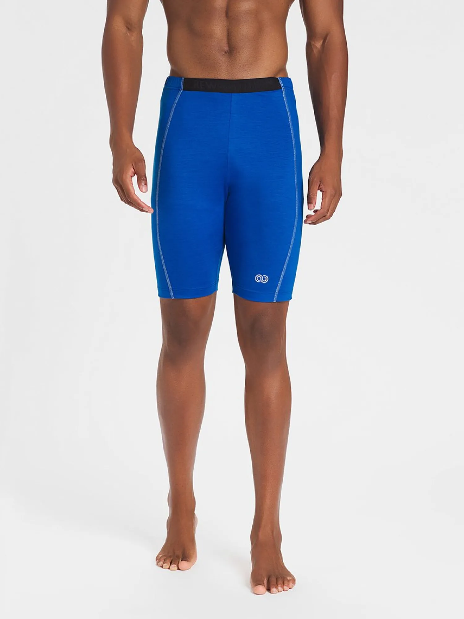 Online Rewoolution KEID - leggings in merino jersey 190 gr per uomo in colore blu
