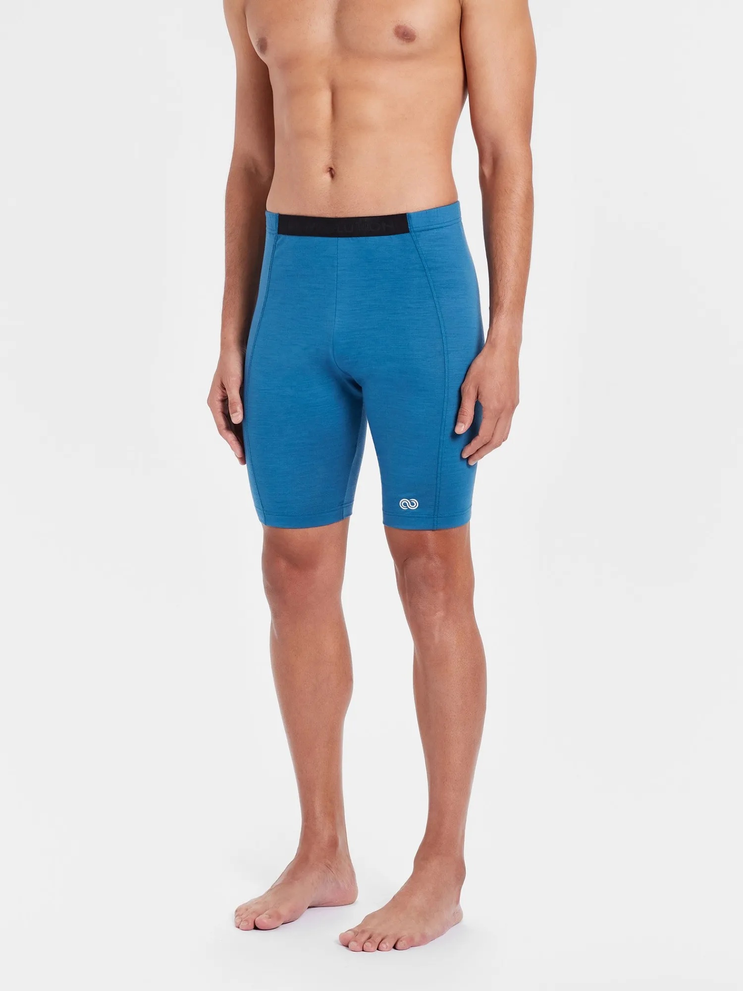 Hot Rewoolution KEID - leggings in merino jersey 190 gr per uomo in colore blu