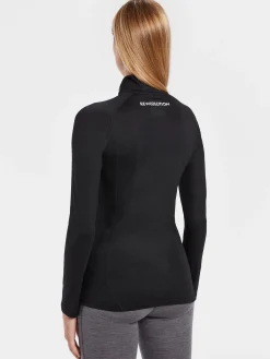 Hot Rewoolution LINDSEY - felpa in merino jersey 190 gr per donna in colore nero