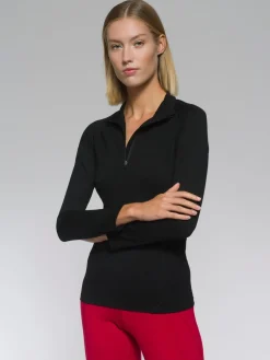 Hot Rewoolution LINDSEY - felpa in merino jersey 190 gr per donna in colore nero