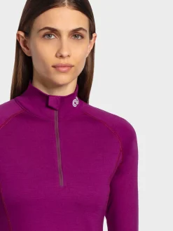 Sale Rewoolution LINDSEY - felpa in merino jersey 190 gr per donna in colore viola