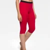 Online Rewoolution LINS - leggings in merino mesh 180 gr  per donna in colore rosso