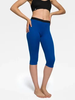 Hot Rewoolution LINS - leggings in merino mesh 180 gr  per donna in colore blu