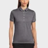 Discount Rewoolution MIRTH - polo in merino jersey 190 gr per donna in colore grigio