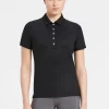 Clearance Rewoolution MIRTH - polo in merino jersey 190 gr per donna in colore nero