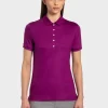 Hot Rewoolution MIRTH - polo in merino jersey 190 gr per donna in colore viola