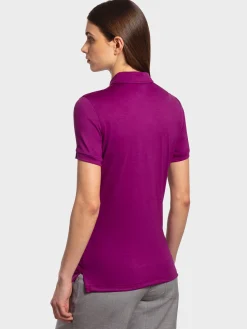 Hot Rewoolution MIRTH - polo in merino jersey 190 gr per donna in colore viola