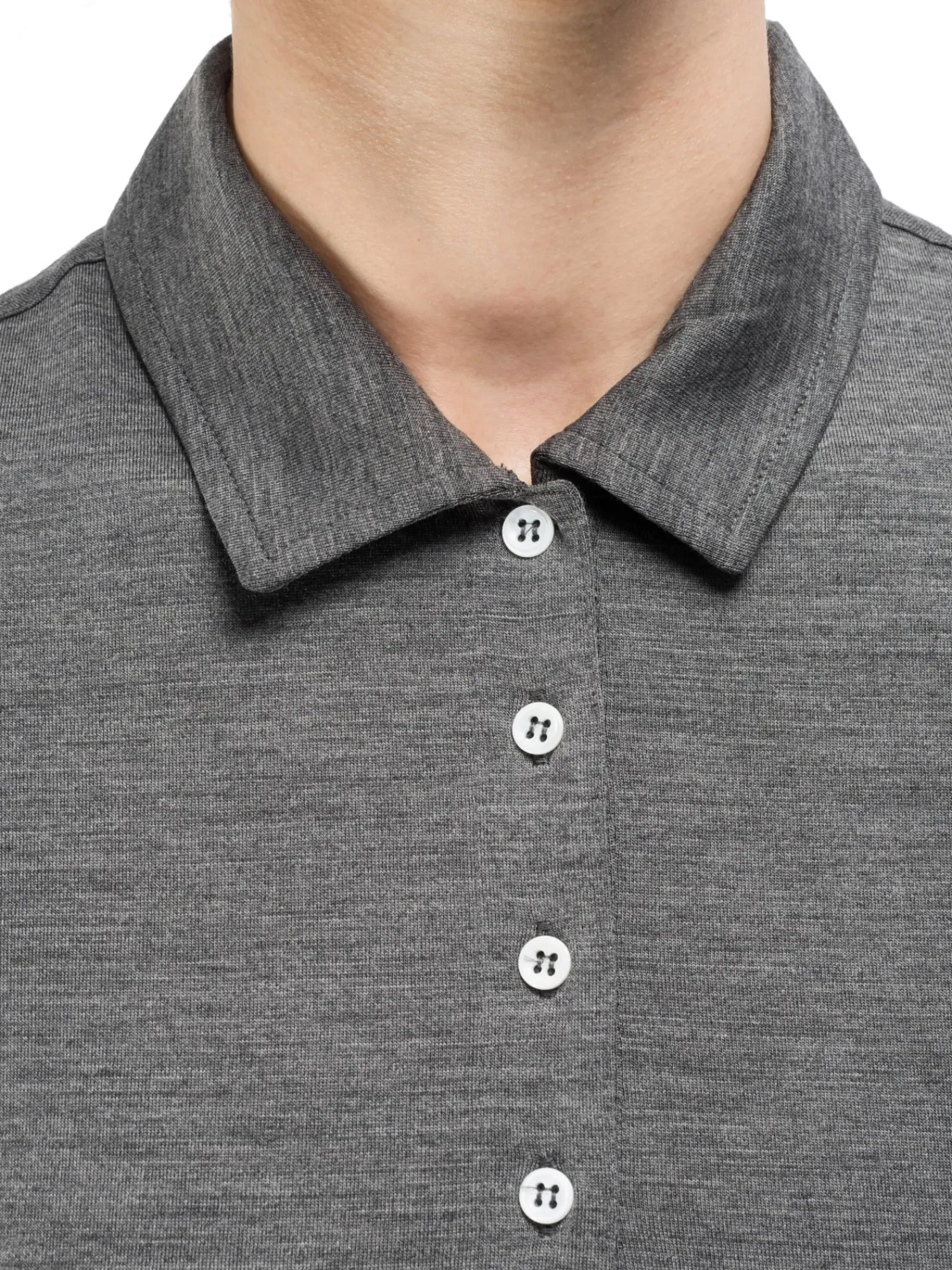 Discount Rewoolution MIRTH - polo in merino jersey 190 gr per donna in colore grigio