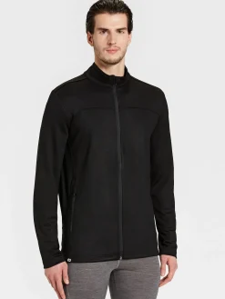 Outlet Rewoolution NOLLIE - felpa in merino jersey 280 gr per uomo in colore nero