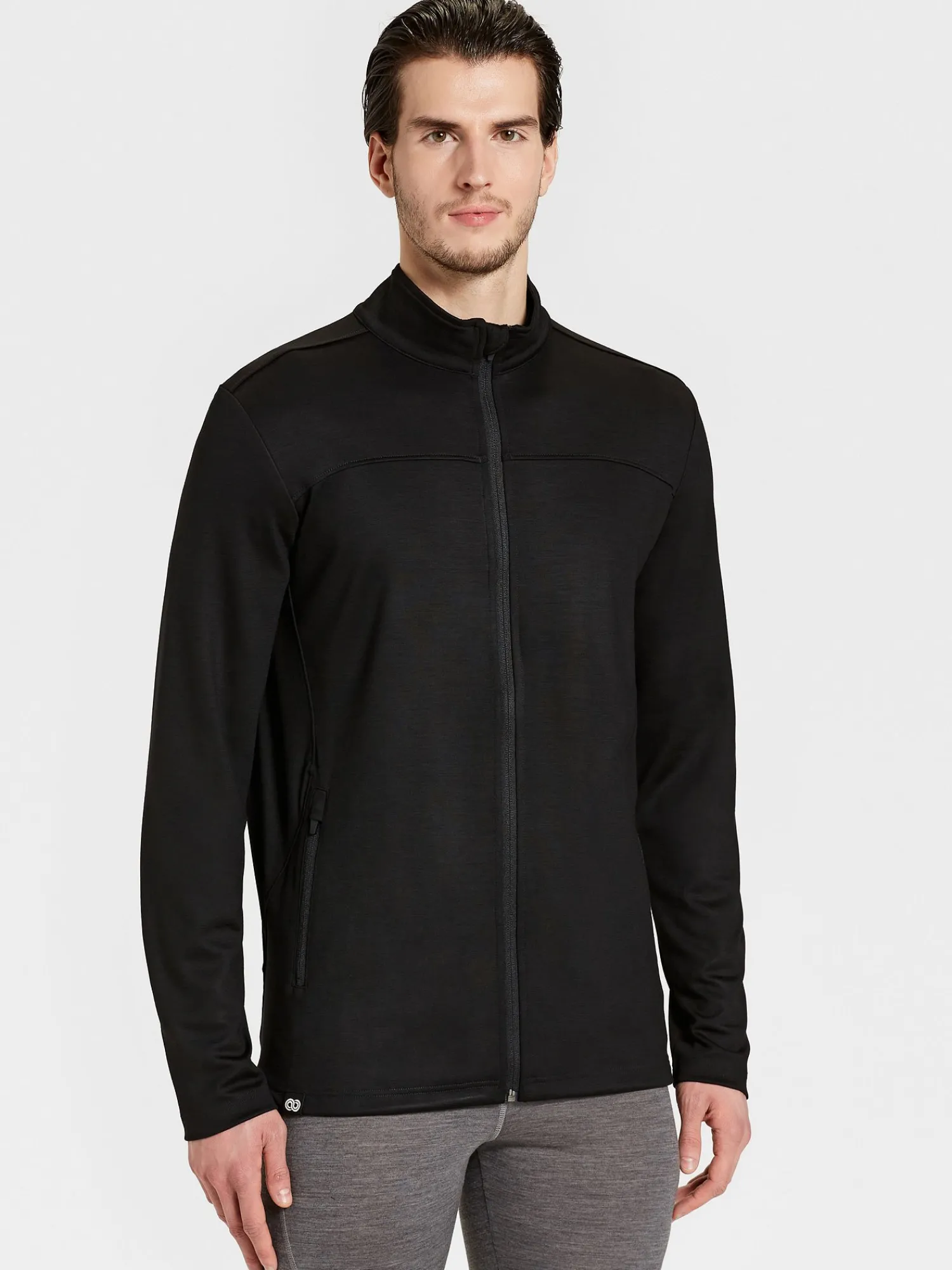 Outlet Rewoolution NOLLIE - felpa in merino jersey 280 gr per uomo in colore nero