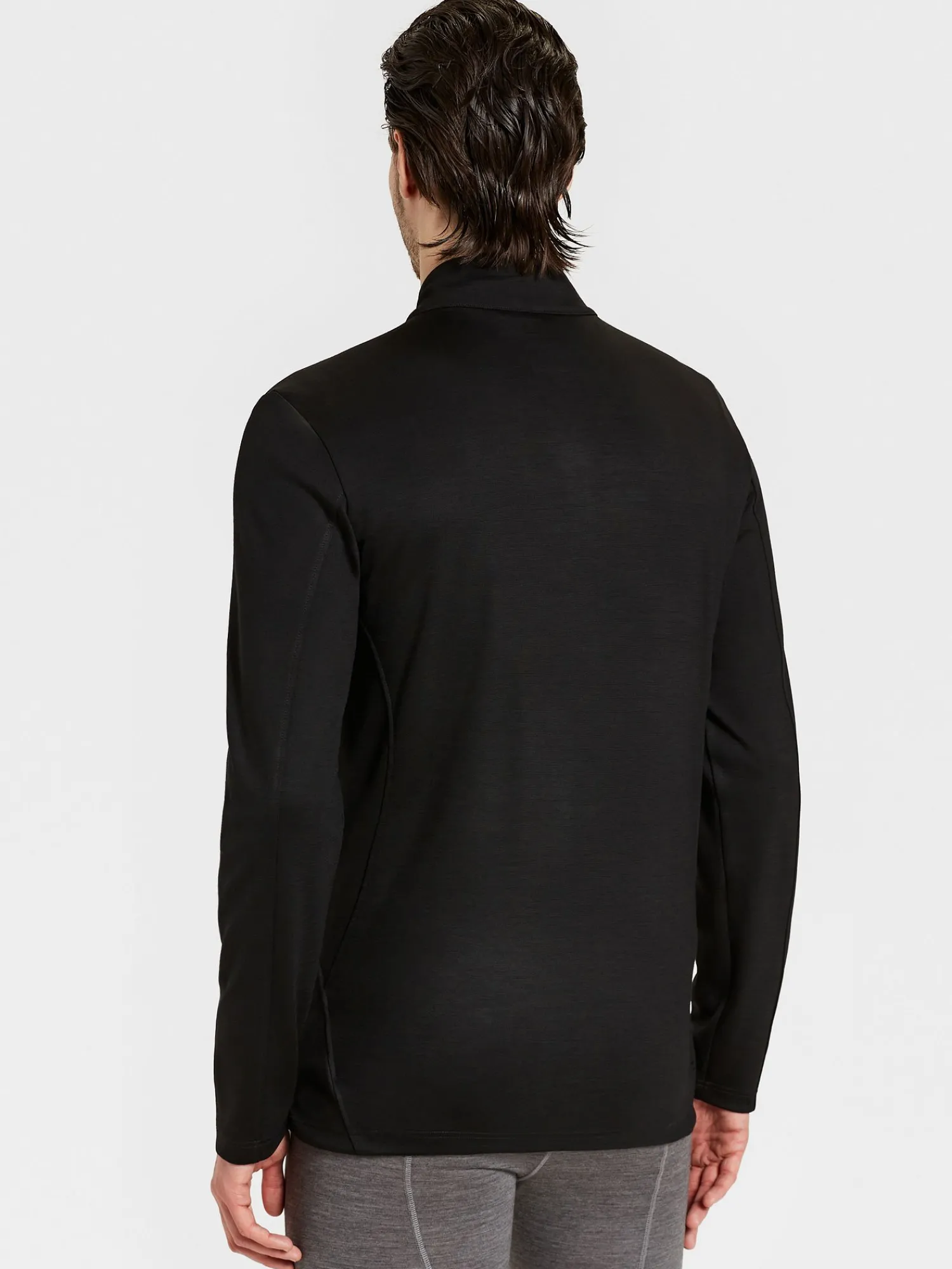 Outlet Rewoolution NOLLIE - felpa in merino jersey 280 gr per uomo in colore nero