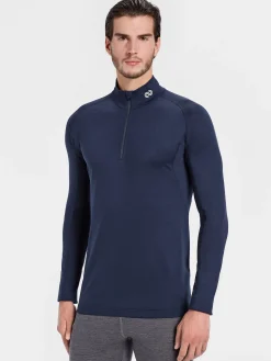 Best Rewoolution OCELOT - felpa in merino jersey 190 gr per uomo in colore blu