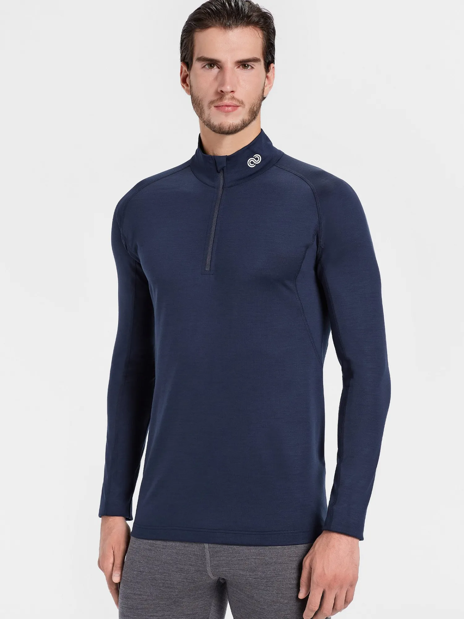 Best Rewoolution OCELOT - felpa in merino jersey 190 gr per uomo in colore blu