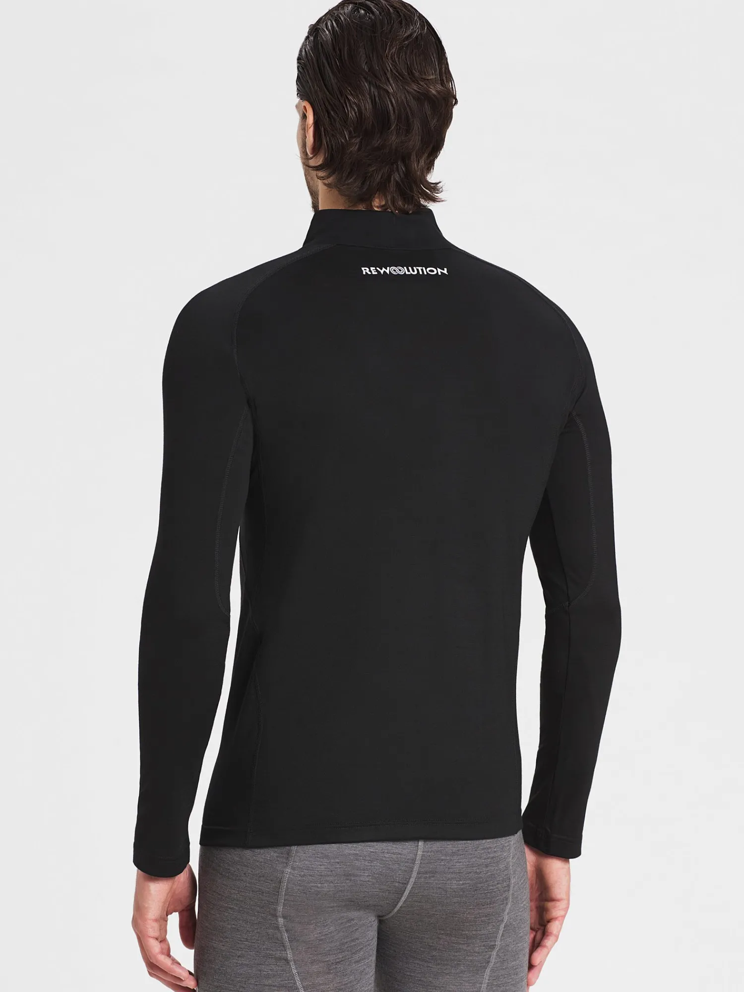 Hot Rewoolution OCELOT - felpa in merino jersey 190 gr per uomo in colore nero