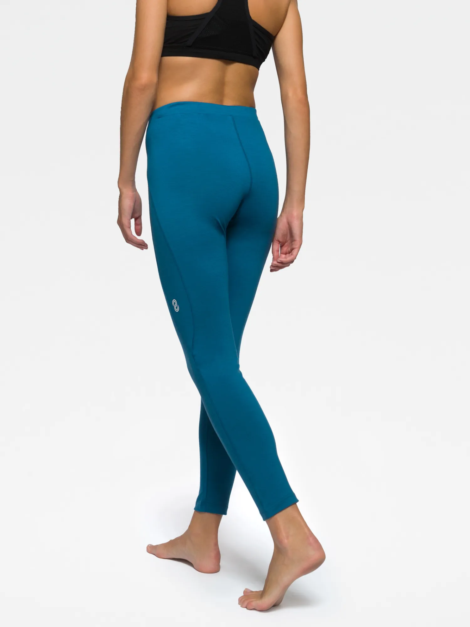Sale Rewoolution OLYMPIA - leggings in merino jersey 190 gr per donna in colore blu