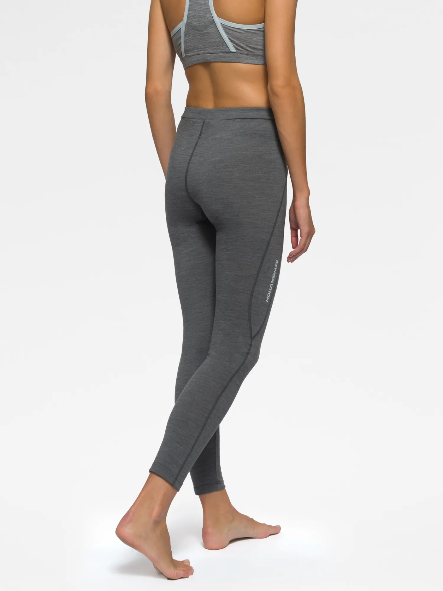 Fashion Rewoolution OLYMPIA - leggings in merino jersey 190 gr per donna in colore grigio
