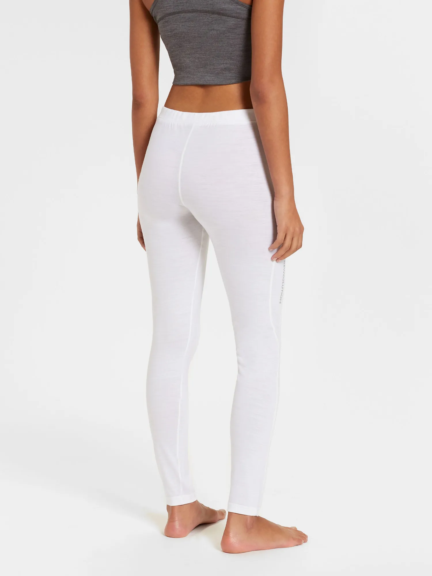 Clearance Rewoolution OLYMPIA - leggings in merino jersey 190 gr per donna in colore bianco