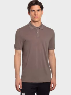 Hot Rewoolution ORO - polo in merino piquet 210 gr per uomo in colore marrone