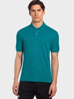Outlet Rewoolution ORO - polo in merino piquet 210 gr per uomo in colore verde