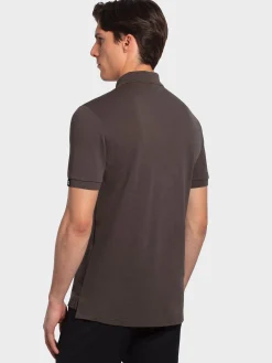 Fashion Rewoolution ORO - polo in merino piquet 210 gr per uomo in colore marrone