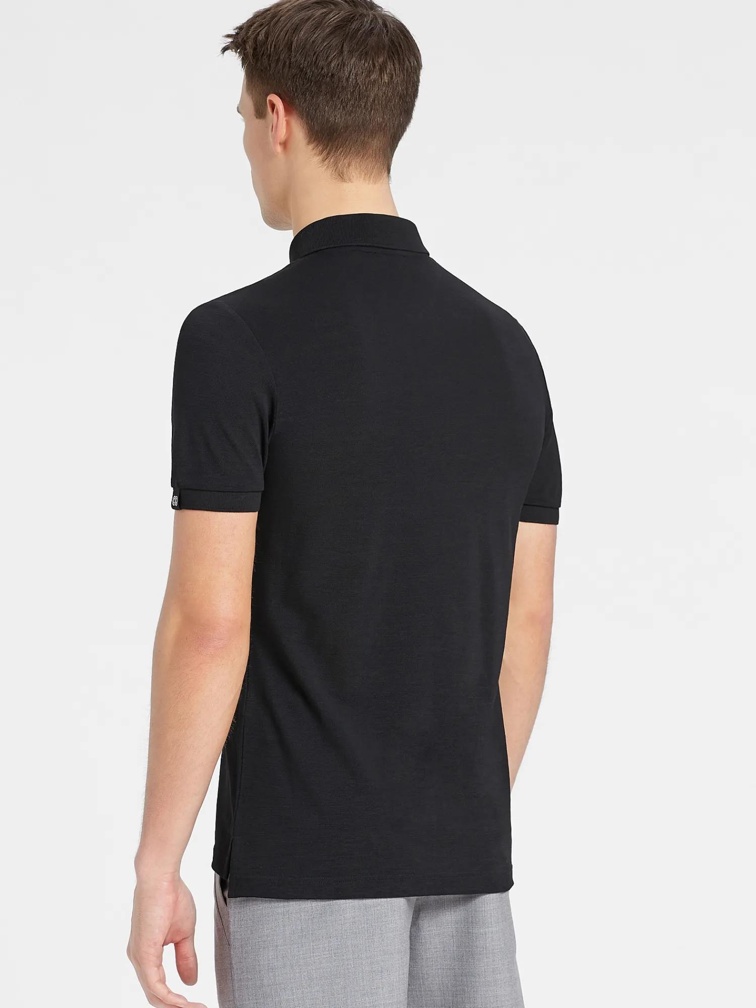 Clearance Rewoolution ORO - polo in merino piquet 210 gr per uomo in colore nero