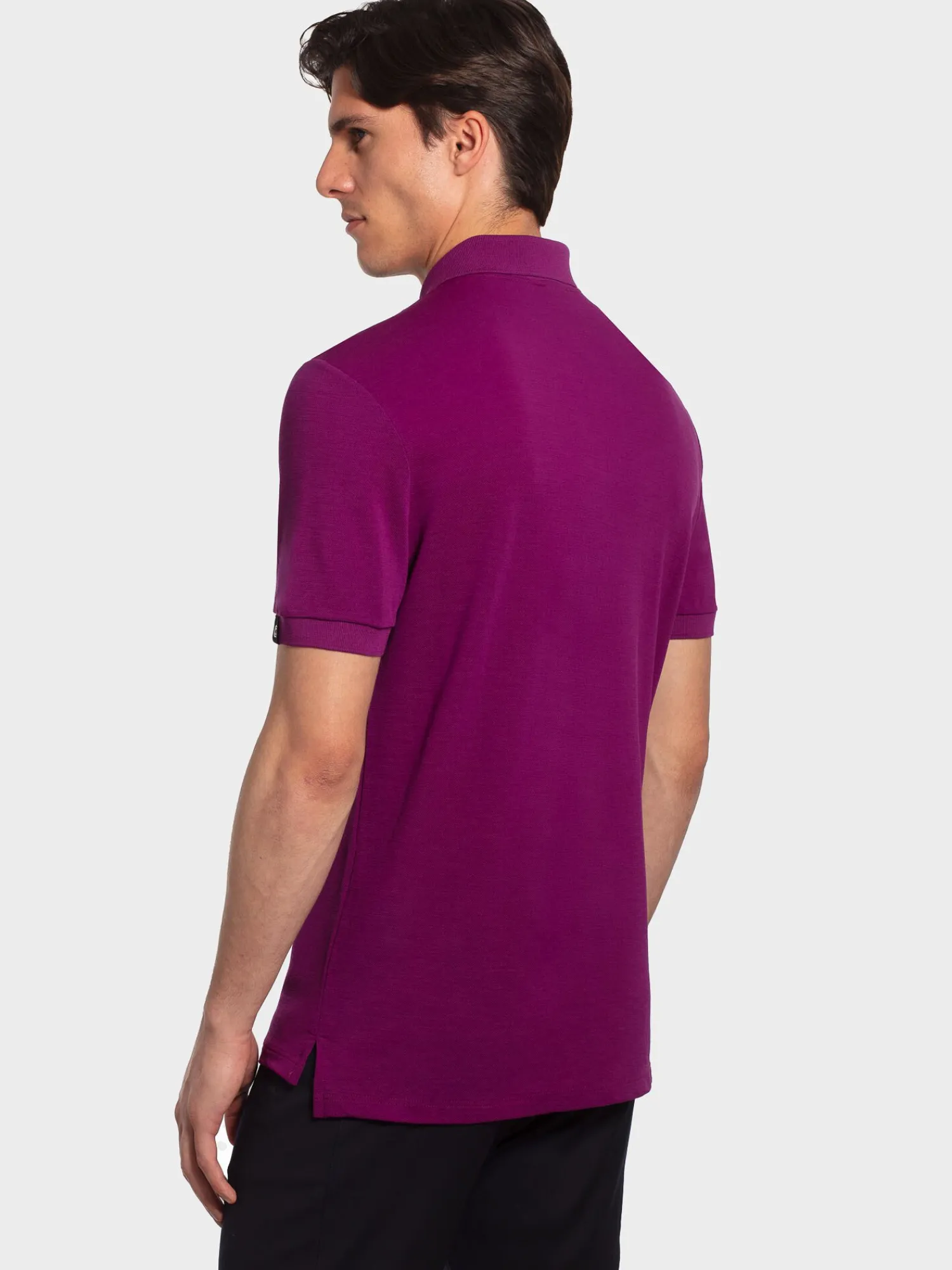 New Rewoolution ORO - polo in merino piquet 210 gr per uomo in colore viola