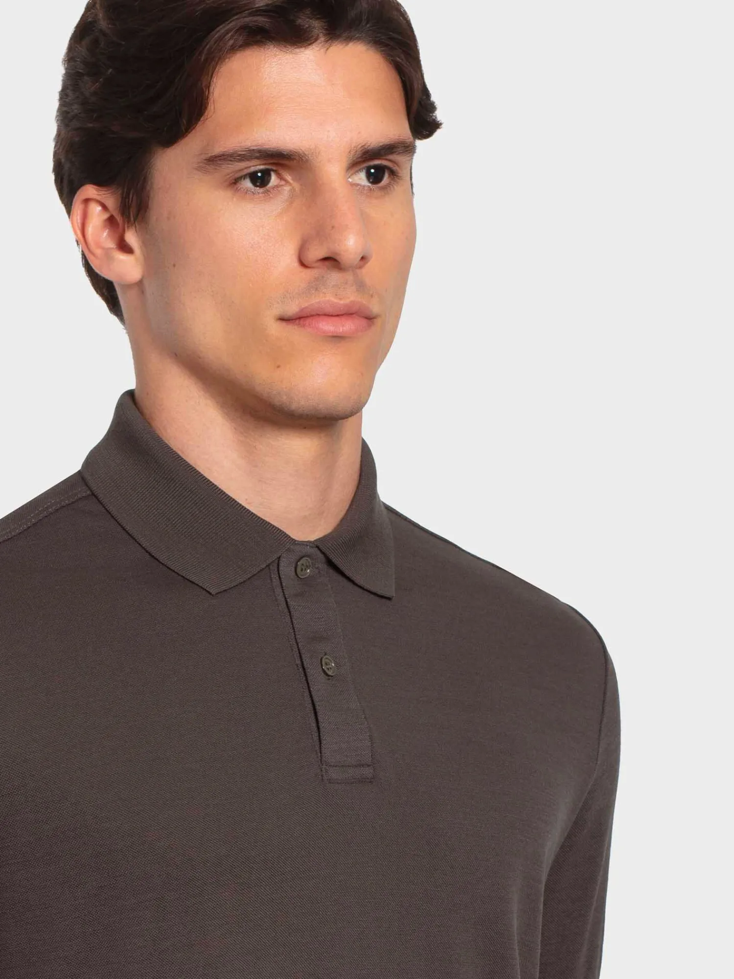 Fashion Rewoolution ORO - polo in merino piquet 210 gr per uomo in colore marrone