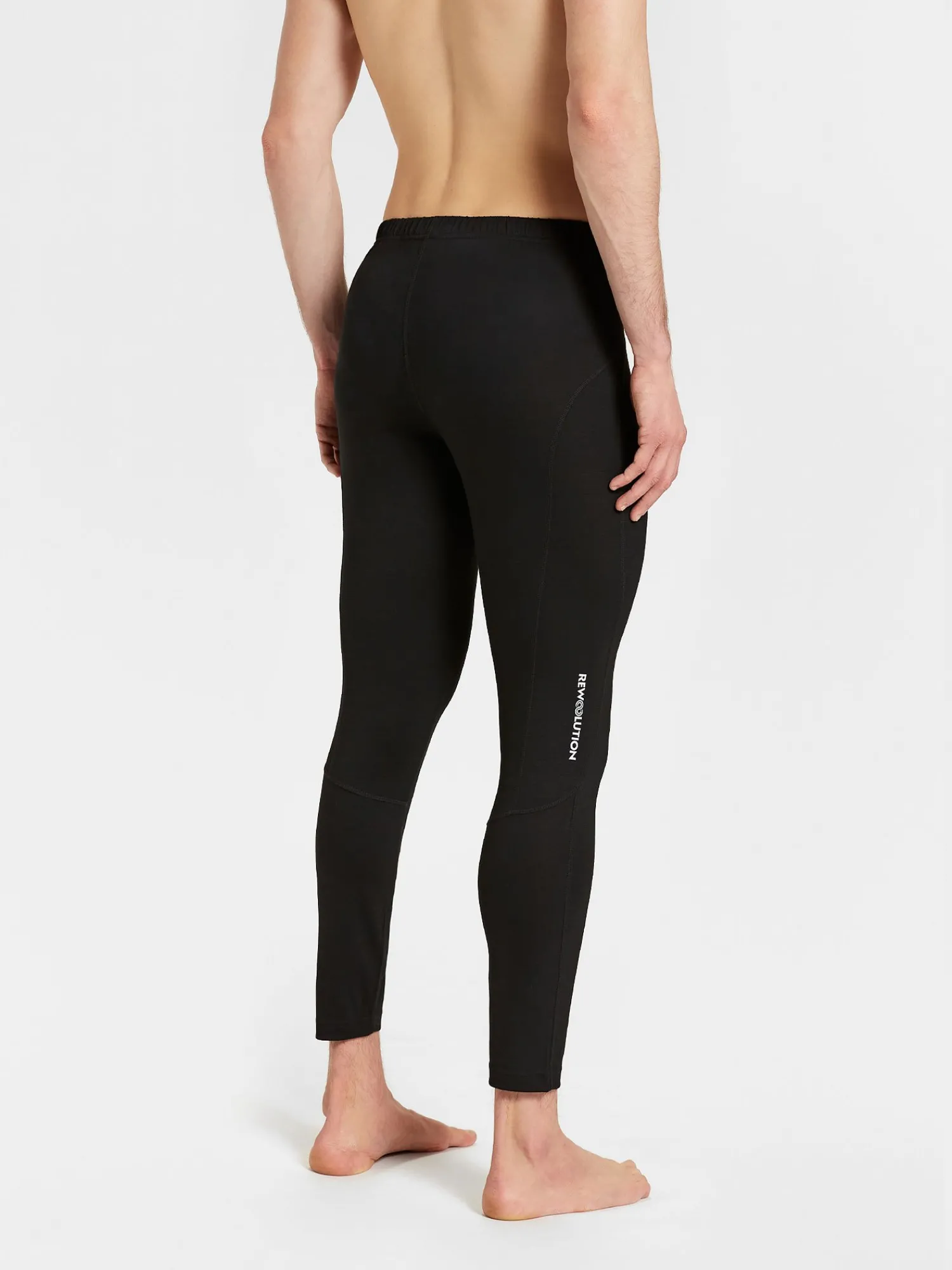 Hot Rewoolution PEAK - leggings in merino jersey 190 gr per uomo in colore nero