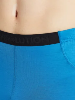 Discount Rewoolution PEAK - leggings in merino jersey 190 gr per uomo in colore blu