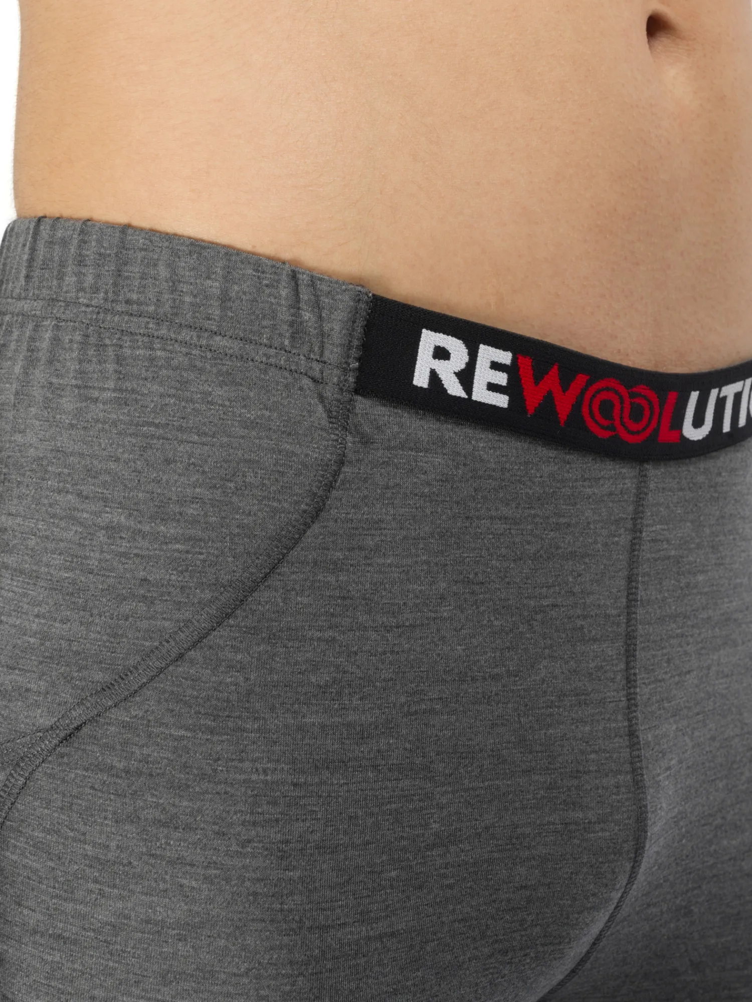 Discount Rewoolution PEAK - leggings in merino jersey 190 gr per uomo in colore grigio