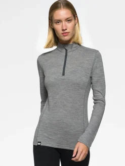 Online Rewoolution POLLUX - felpa in merino mesh 180 gr per donna in colore grigio