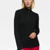 New Rewoolution POLLUX - felpa in merino mesh 180 gr per donna in colore nero