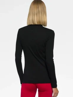 New Rewoolution POLLUX - felpa in merino mesh 180 gr per donna in colore nero
